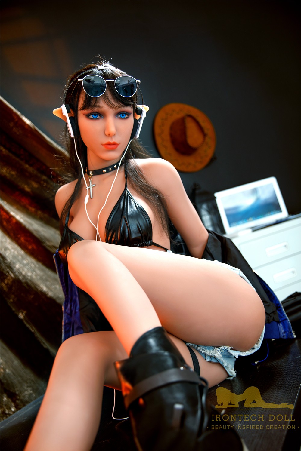 Poupée sexuelle elfe asiatique TPE 167 cm, poupée Scarlet Irontech