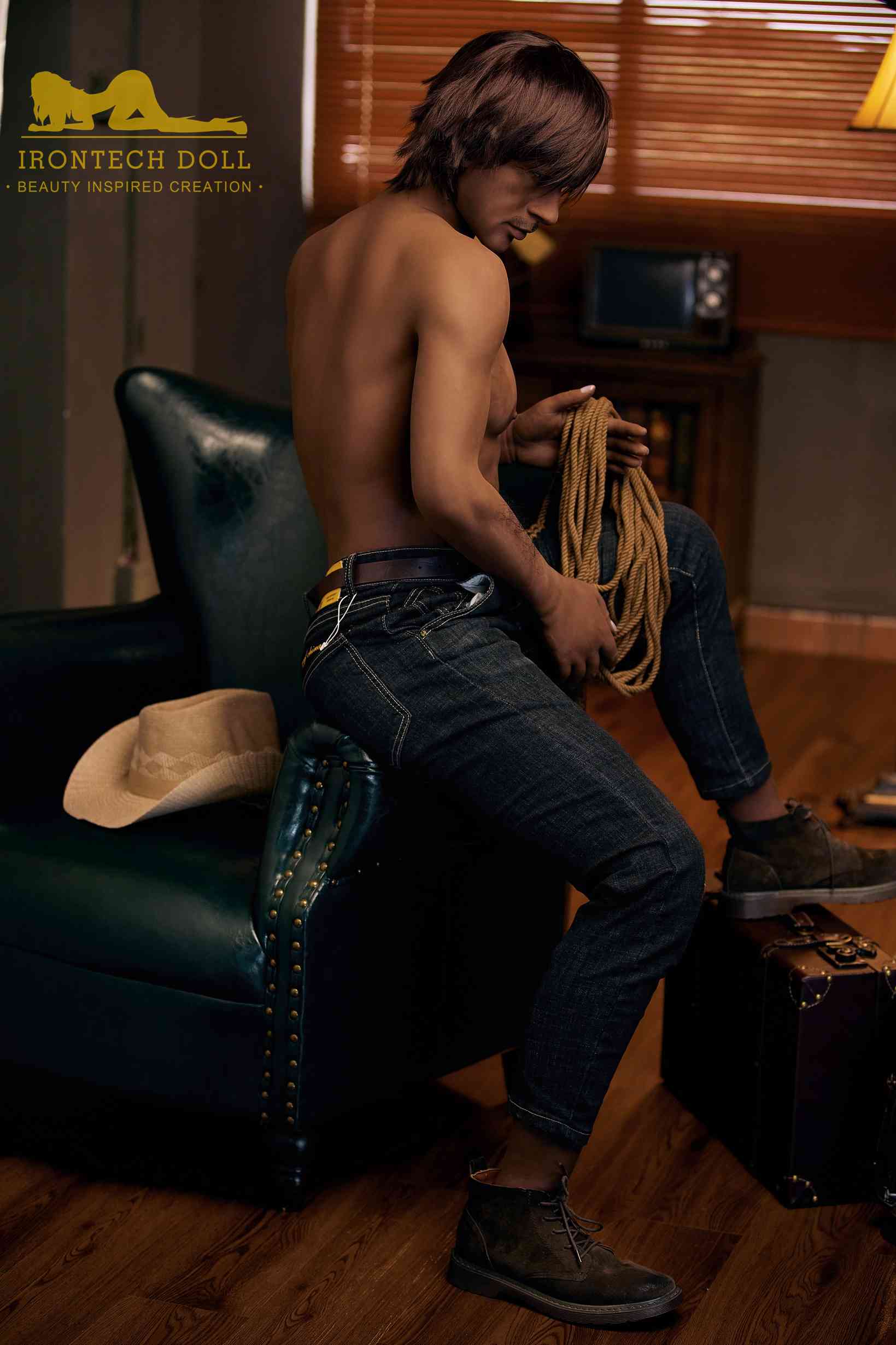 Poupée Sexuelle Homme Noire 175cm Cowboy Charles