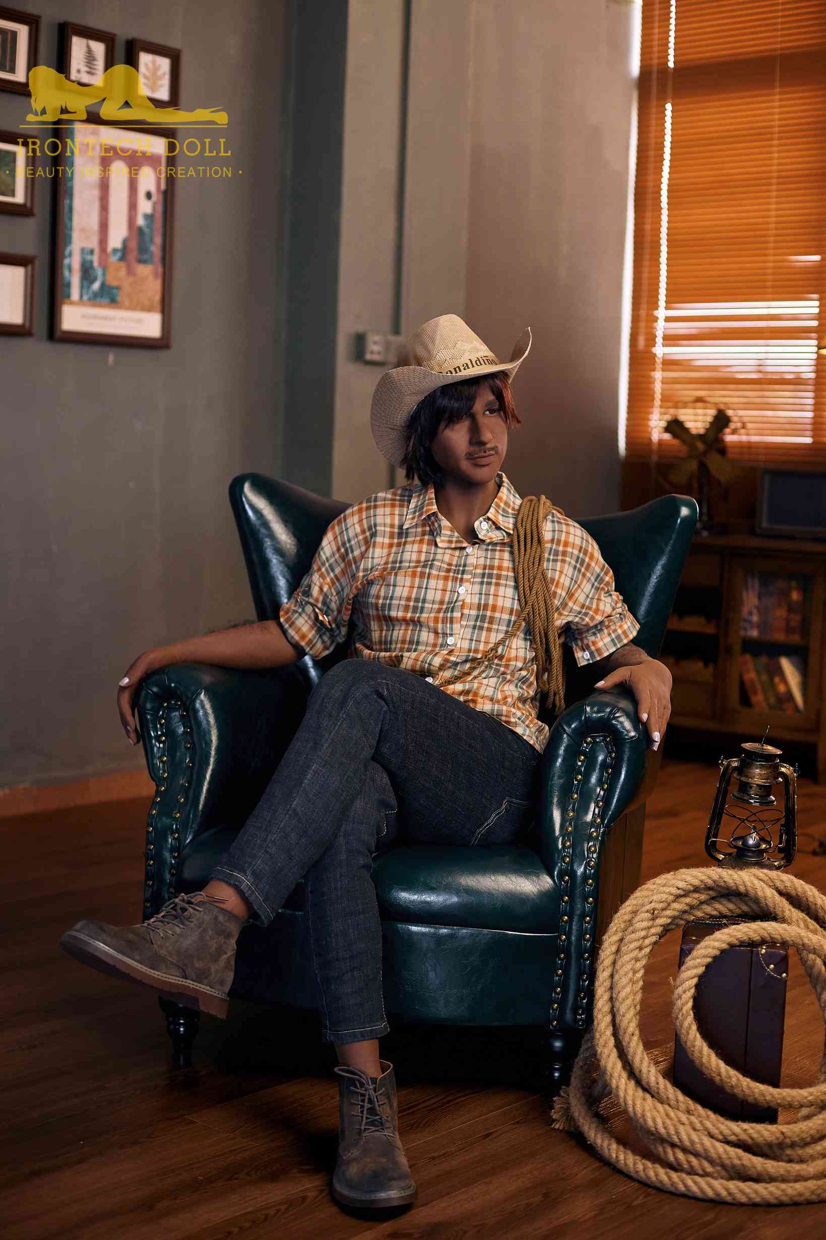 Poupée Sexuelle Homme Noire 175cm Cowboy Charles