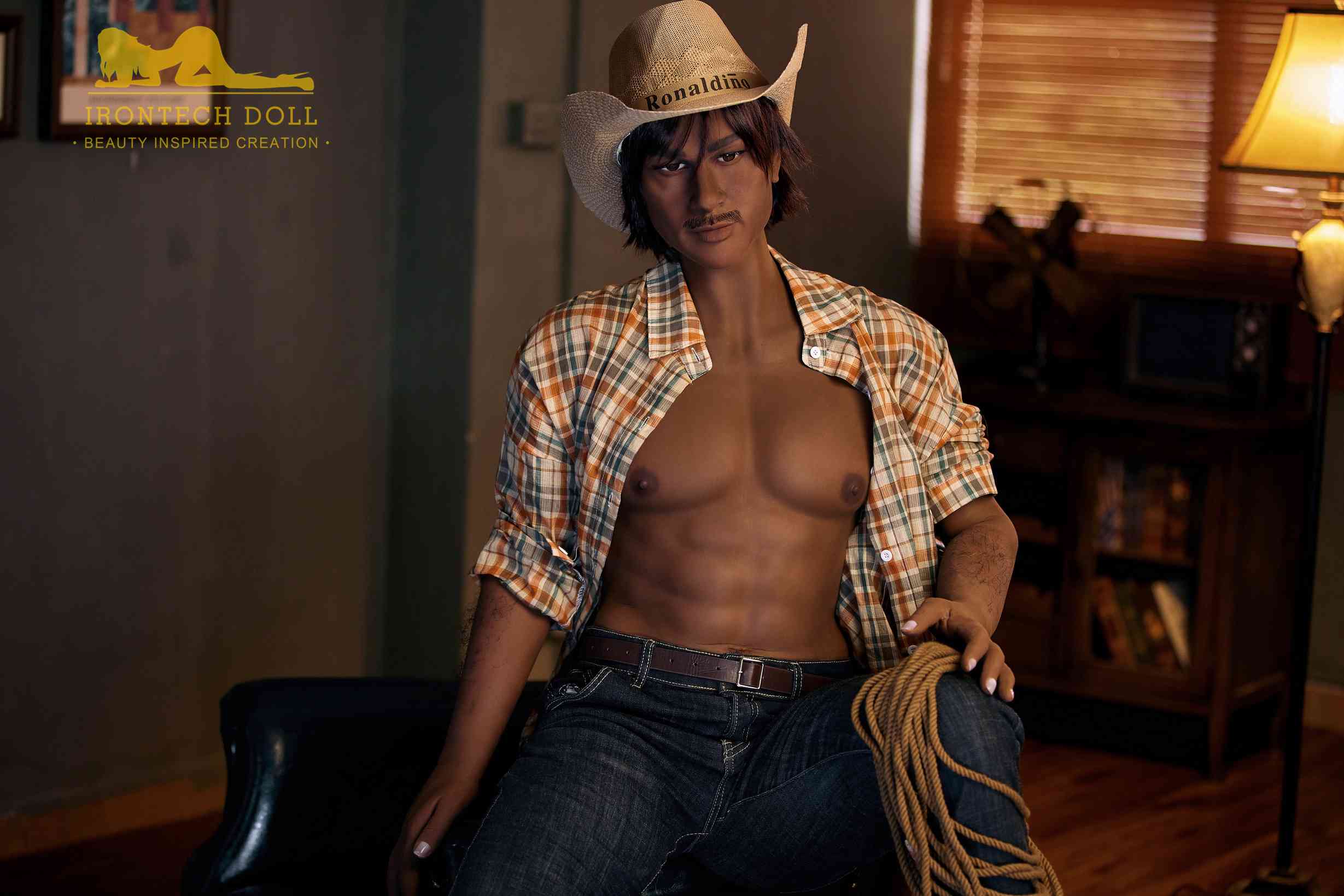 Poupée Sexuelle Homme Noire 175cm Cowboy Charles